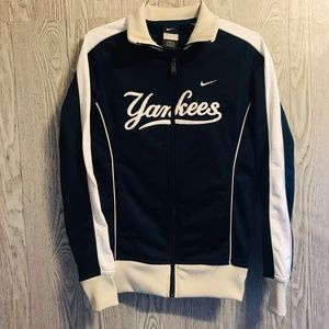 Nike Womens Yankees Blue/Grey/White Zip Up